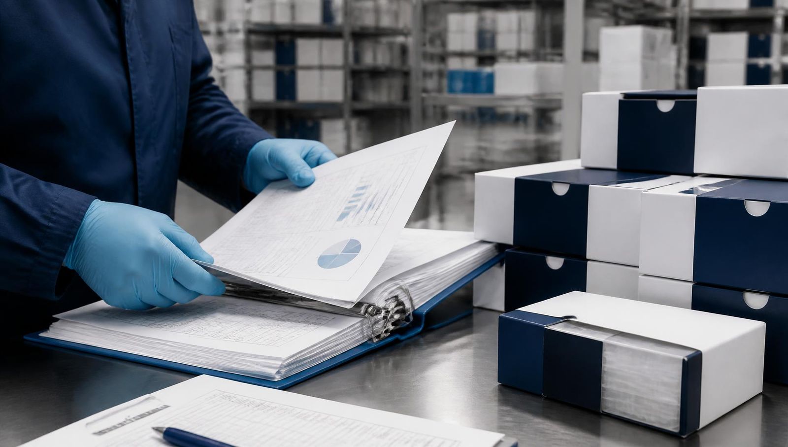 Quality documentation reviewed alongside packed diagnostic products